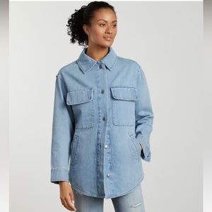 Everlane denim shirt jacket organic cotton